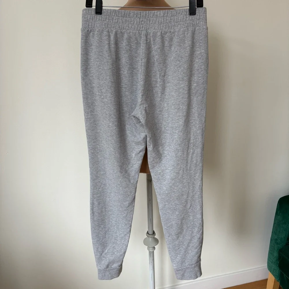 Alo Unwind Heathered Gray High Rise Cotton Blend Relaxed Ankle Sweatpants EUC S